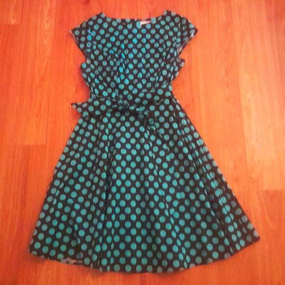 NWOT DRESSYSTAR RETRO Polka Dot Dress XL - Picture 2 of 9